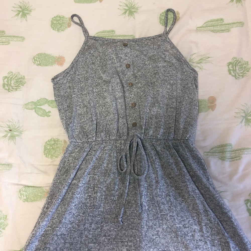 Gray jumpsuit with buttons
